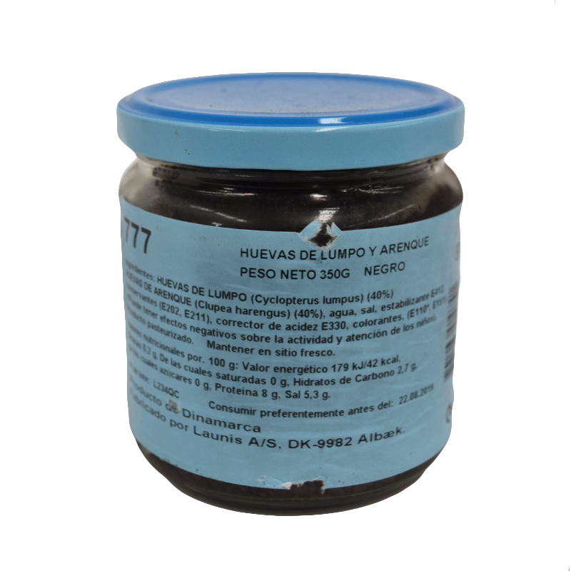 HUEVAS DE LUMPO  340GR NEGRO            