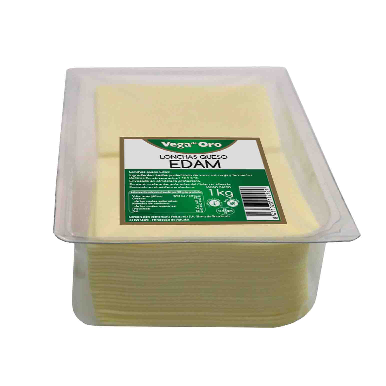 QUESO EDAM LONCHAS VEGA DE ORO 1KG      