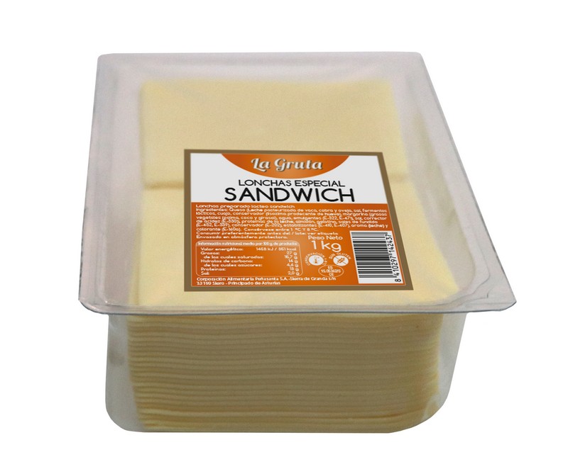 QUESO SANDWICH LONCHAS LA GRUTA 1KG     