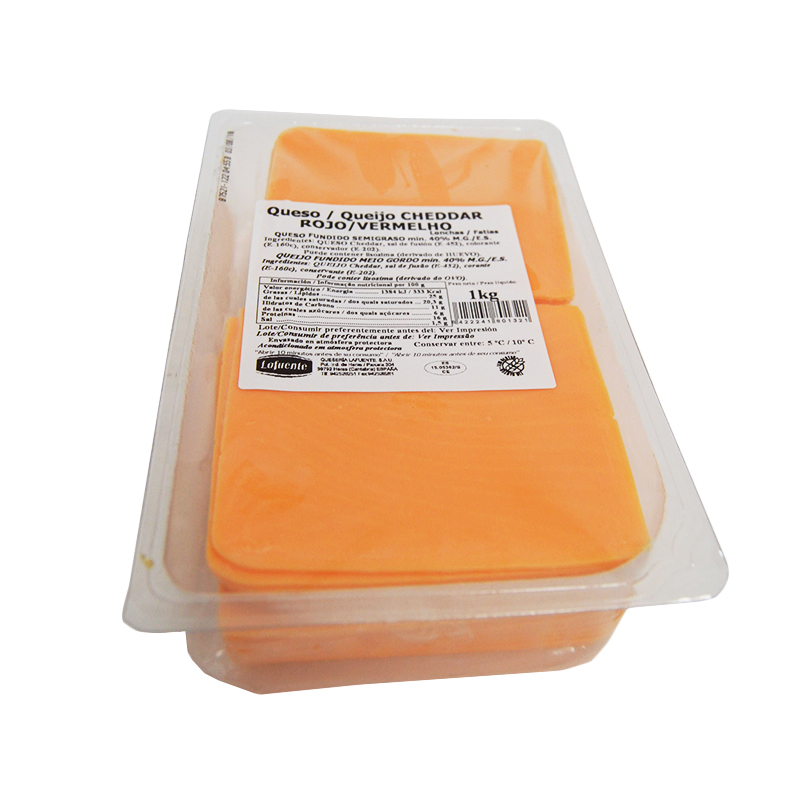 QUESO CHEDDAR LONCHAS 1KG               