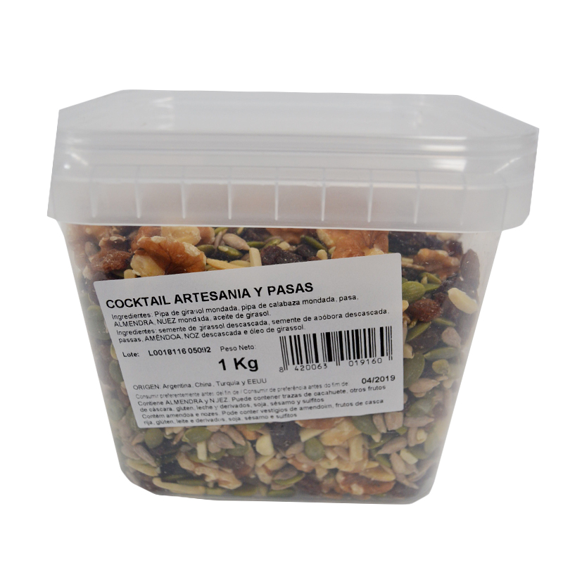COCKTAIL ARTESANIA Y PASAS 1KG          