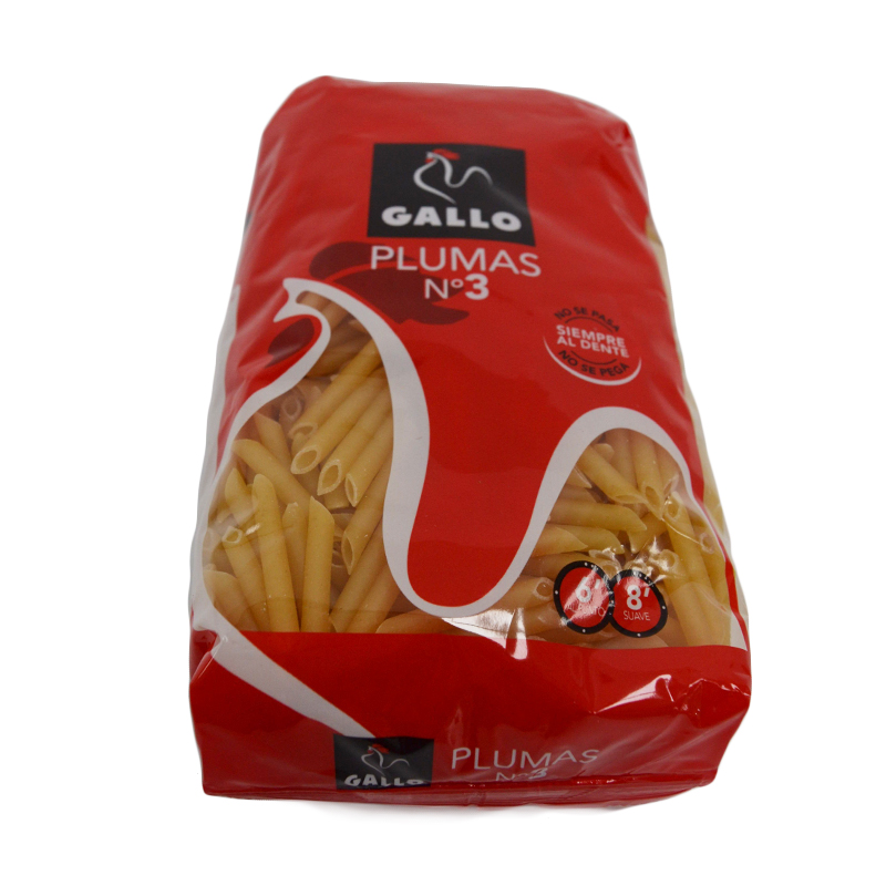 MACARRONES GALLO PLUMAS 3 500GR         