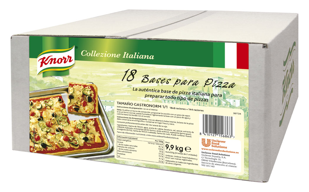 PIZZA GASTRONORM CAJA DE 9X2BASES       