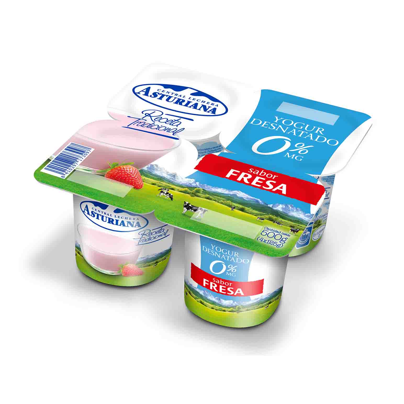YOGUR DESNATADO FRESA P*4               