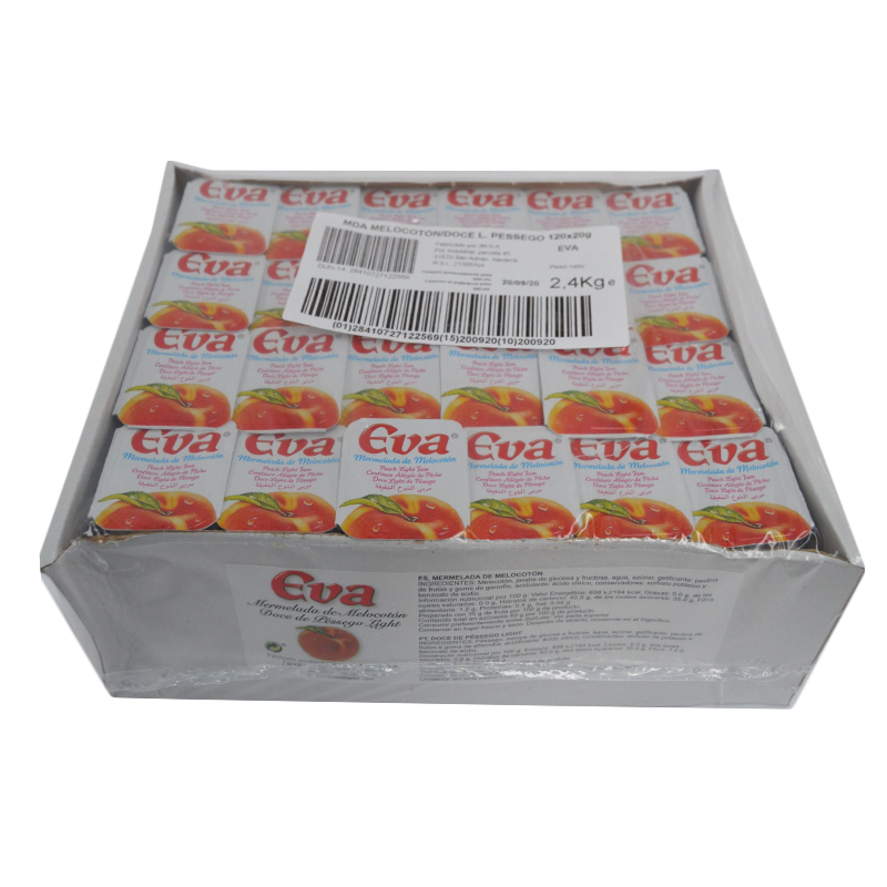MERMELADA EVA C/120U*20GR MELOCOTON     