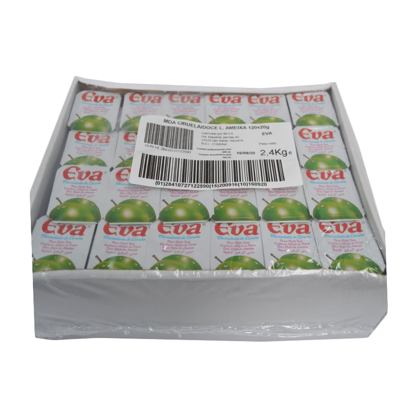 MERMELADA EVA C/120 UND CIRUELA 20GR    