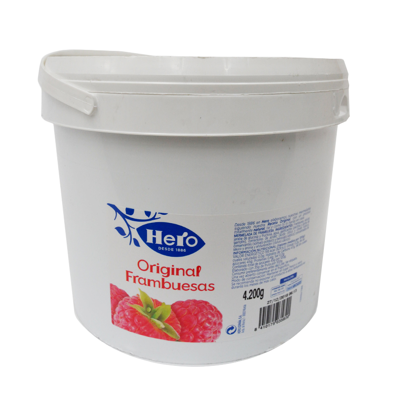 MERMELADA FRAMBUESA HERO CUBO 4,2KG     