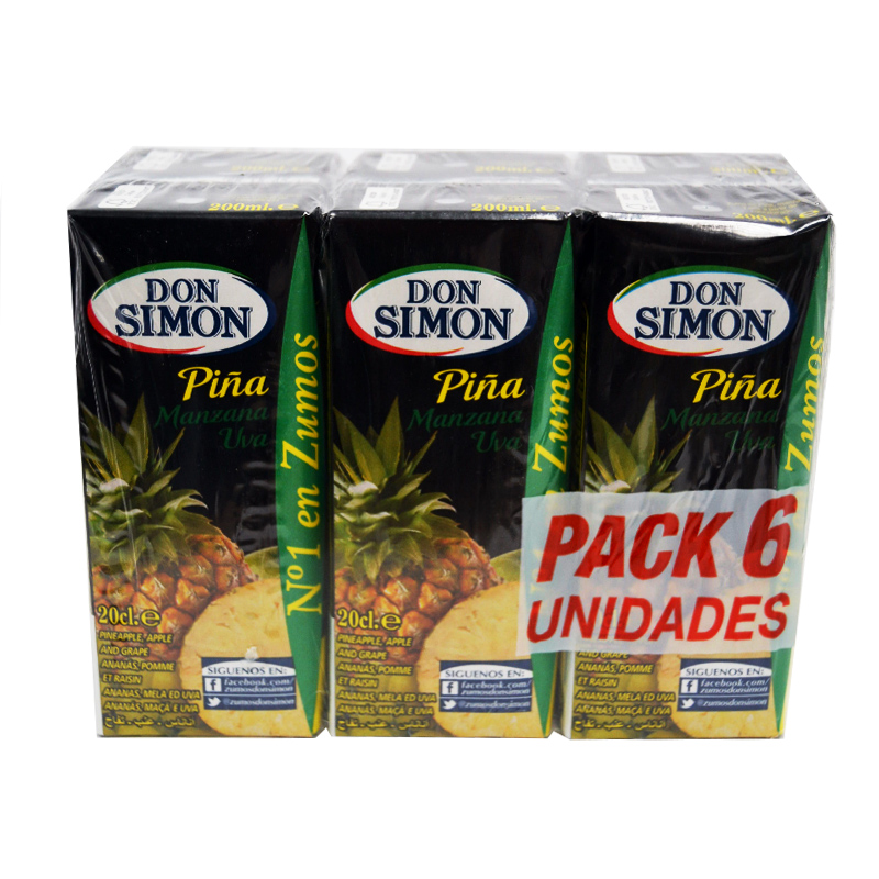 ZUMO MINI PIÃA/UVA D.SIMON 30X200ML     
