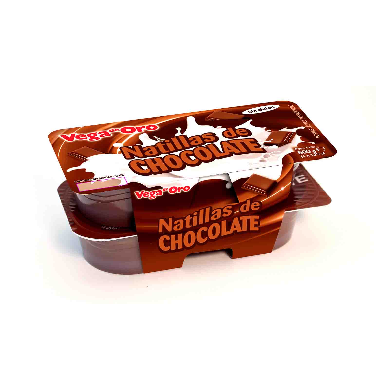 NATILLAS CHOCO 4*125 V.ORO              