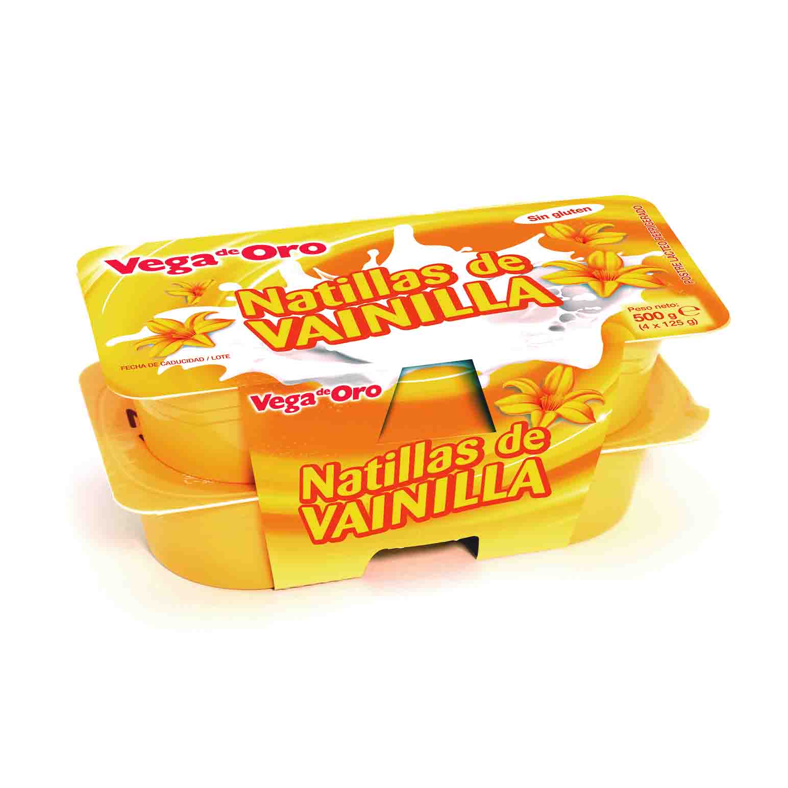 NATILLAS VAINILLA 4*125 V.ORO           