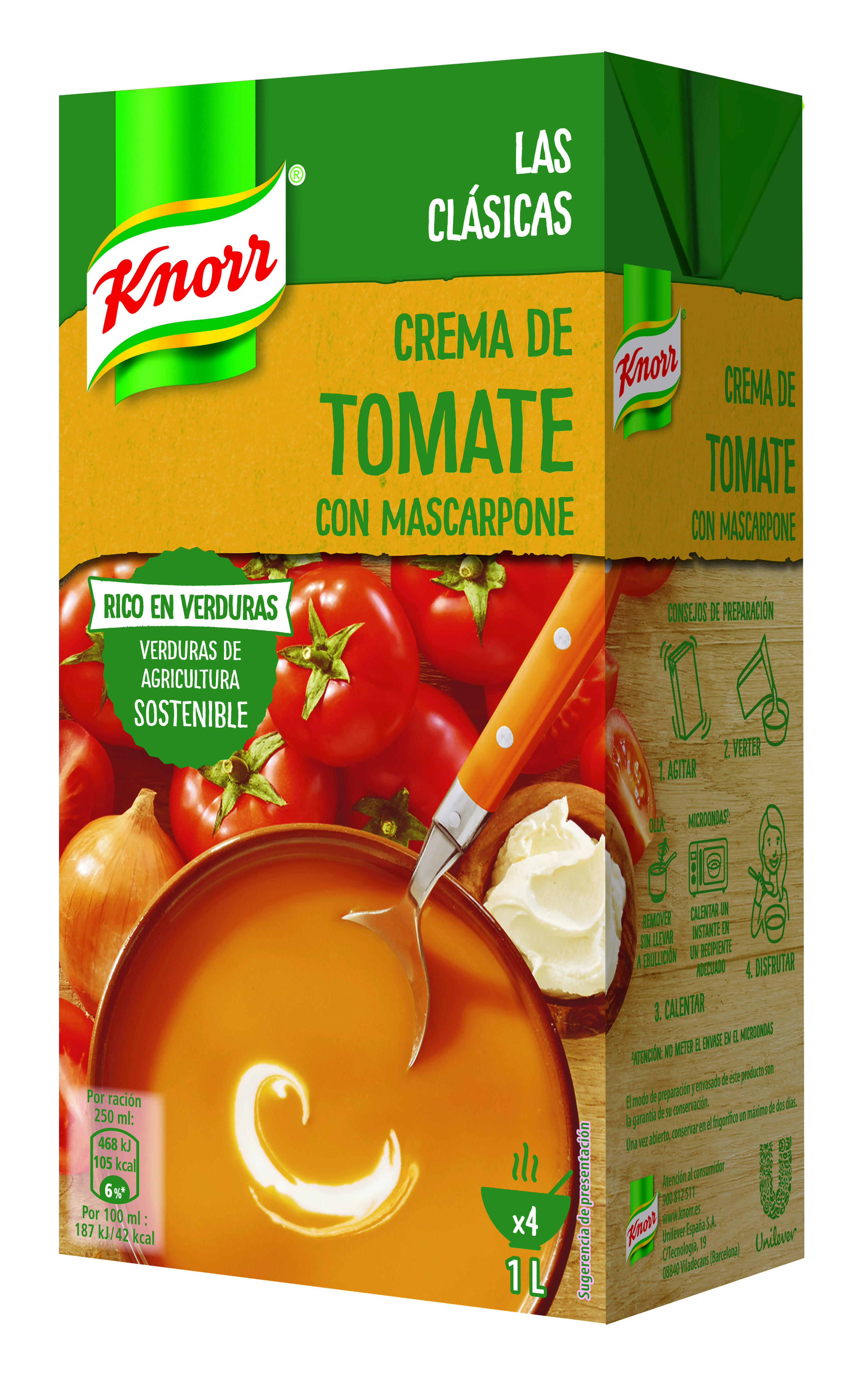 CREMA TOMATE MASCARPONE KNORR 8X1L      