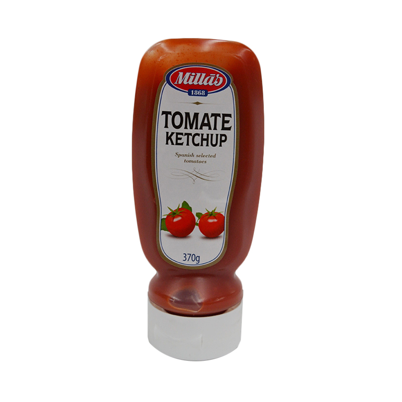 KETCHUP MILLAS 370GRX6 BOCABAJO         