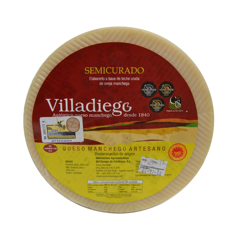 QUESO SEMICURADO VILLADIEGO DO          